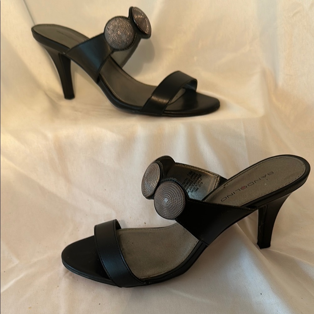 Bandolino Black and Silver Stiletto Heels